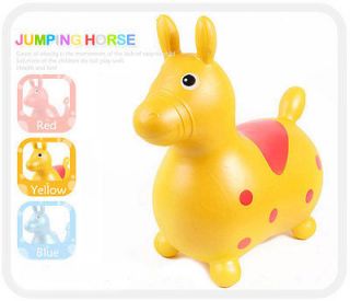 New Inflatable Hopping horse bouncer hopper included Pump(Yellow)