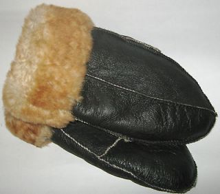 NEW REAL SHEEPSKIN SHEARLING MITTENS MITTS THICK& WARM