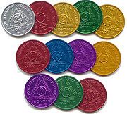 SET of 12 Recovery AA Medallion / Coins BSP 24hr 11mo