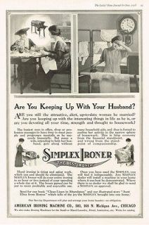 1918 AD American Ironing Machine   Simplex mechanical ironer