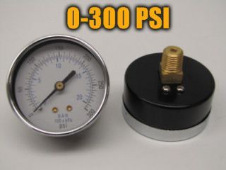 Air Pressure Gauge 0 300 psi 2.5 face back mount