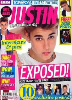 NEW BBC TOP OF THE POPS / TOTP MAGAZINE 100% JUSTIN BIEBER SPECIAL