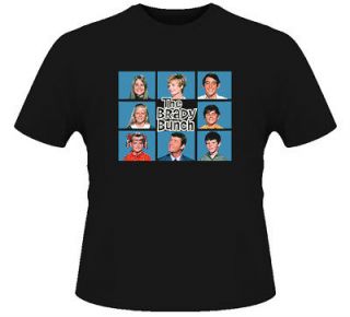 The Brady Bunch Retro Tv Show Classic Fun Black T Shirt