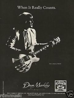 1982 Alex Lifeson of Rush Dean Markley Guitar Strings Promo Ad