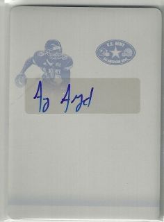 2012 US ARMY ALL AMERICAN ANTHONY ALFORD 1/1 PRINTING PLATE AUTOGRAPH
