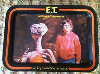 1980s E.T. Tin Metal TV Dinner Tray 1982 Alien Movie Memorabilia