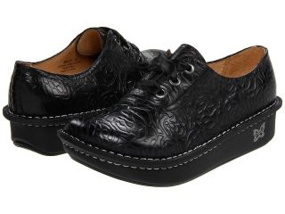 Alegria Womens ABBI ROSE Black Embossed Leather Oxfords Shoes ABB 531