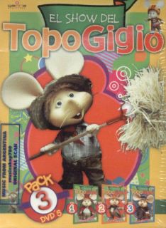 DVD SET EL SHOW DEL TOPO GIGIO VOL 1 2 & 3 IN SPANISH