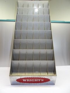 Vintage Old Metal Wrights Advertising Tool Hardware Store Rack Display