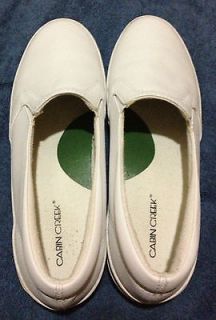 Cabin Creek Alice Womans White Nursing Shoes Size 8 M slip ons