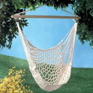 NEW HAMMOCK TREE PORCH SWING CHAIR COTTON ROPE WHITE $50