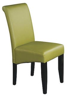 KIWI GREEN Eco Leather Parsons Dining Room Table Armless Desk Chair