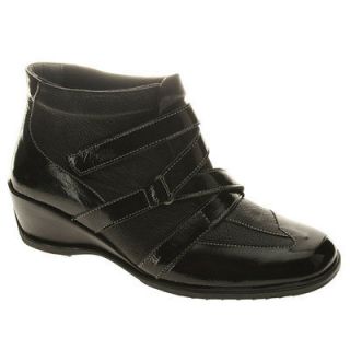 STEP Womens Allegra Ankle Boots Black Patent Leather Multi ALLEGRA BPM