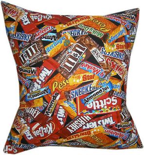 Designer American Candy retro funky bright sweets bar cushion cover