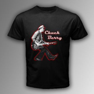 New Chuck Berry American Rock and Roll Guitarist Singer Black T Shirt