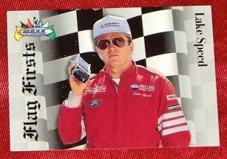 Lake Speed 1997 Maxx NASCAR Racing Flag Firsts Insert Card #FF9