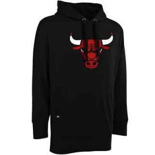Antigua Chicago Bulls Signature Pullover Hoodie   Black