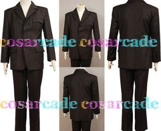 Who is Doctor Dr Brown Pinstripe Suit Blazer Cosplay Costume