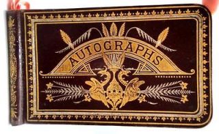 1883 antique AUTOGRAPH ALBUM~IDA BENNETT brooklyn ny FRAKTUR SKETCH