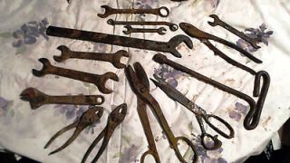 Tools Lot Fence Art Decor Antique Barn Farm Country Rustic Rust Old