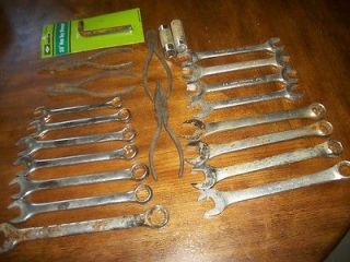 Wholesale Lot Of Mixed Rusty Hand Tools Combination Wrenches, & Plier