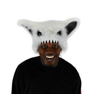 ABOMINABLE SNOWMAN, YETI White Furry Adult Costume Hat Christmas