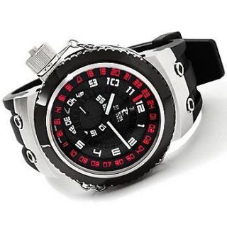 Reserve Mens Russian Diver Swiss GMT Interchangeable Strap Watch 10005