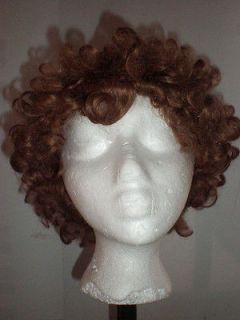 Short Curly Ginger Wig Orphan Annie 100% Modacrylic Fiber Adult