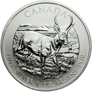 2013 Canada PRONGHORN ANTELOPE 1 oz .9999 Pure Silver BIN30
