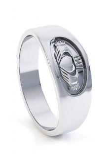 Silver Irish Handcrafted Irish Claddagh Wedding Anniversary Ring