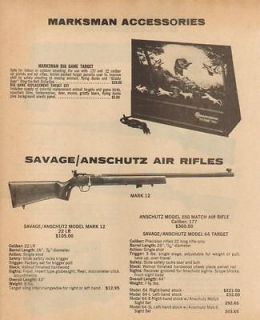 1979 Savage Anschutz Mark 12 Rifle Ad