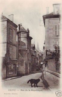 France postcards Brive Republic street, houses (87844)