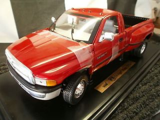 Anson Dodge Ram 3500 Dually Pick Up Truck Red 118 scale diecast model