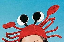 Red CRAB HAT Costume Kid Adult Sea Lobster Buffet Luau Party