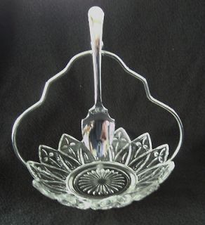 vintage glass spoon holder
