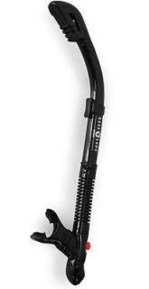 Sport Cobra Dry Snorkel with Purge Valve & Safety Whistle, All Black
