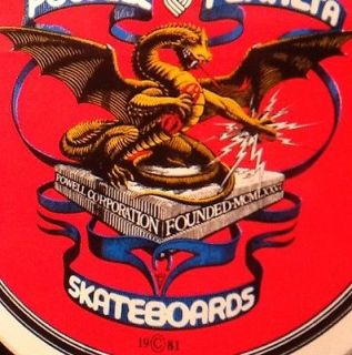 Vintage Skateboard sticker Powell/Peralta 1981 Dragon Skate sticker