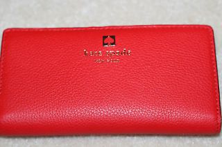 NWT* Kate Spade GRANT PARK STACY Pebbled Leather Bifold WALLET