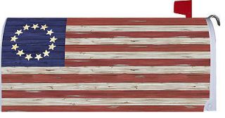 Mailbox Art Patriotic Betsy Ross Rustic By Custom Decor 18x21