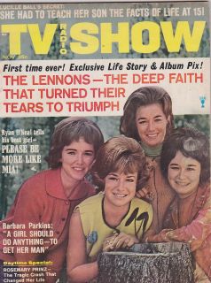 NOV 1966 TV RADIO SHOW vintage movie magazine LENNON SISTERS