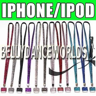 BLING CRYSTAL CUSTOM LANYARDS IPHONE IPOD ITOUCH CELL PHONE HOLDER