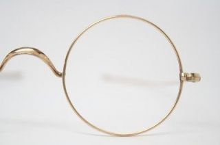 Round Gold Windsor Eyeglasses John Lennon Style Antique Eyewear 1074