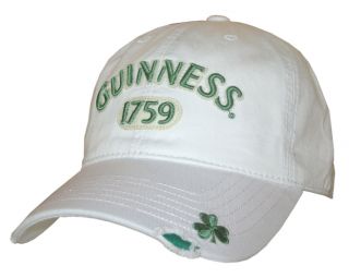Guinness Hat Distressed   Irish Shamrock Baseball Cap, Adjustable