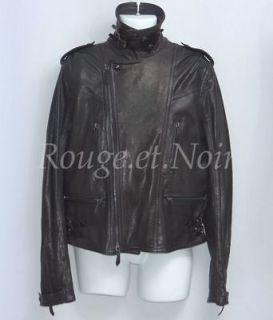 SALE Authentic BURBERRY mens leather MOTORCYCLE jacket 54/44