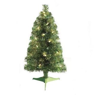 LIGHT UP PRE LIT ARTIFICIAL TINSEL CHRISTMAS TREE GREEN 75 TIPS STAND