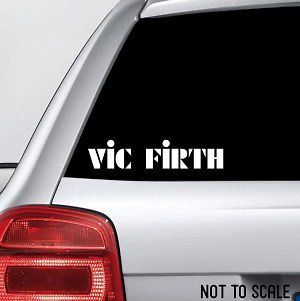 Vic Firth Car Decal / Laptop Sticker   WHITE 8