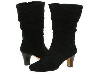 ROS HOMMERSON BLACK SUEDE SUPER WIDE SHAFT BOOT (THYME)