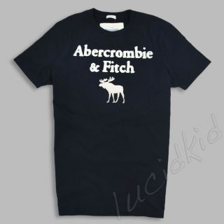 NWT 2012 ABERCROMBIE T SHIRT MORGAN MOUNTAIN Mens Navy Blue by