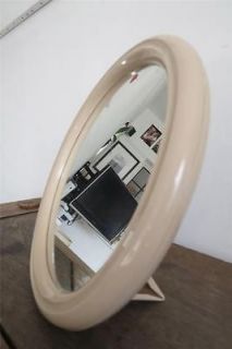 round cream plastic vanity table wall shaving makeup mirror Tiger