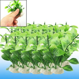 Pcs 2.75 Height Artificial Plastic Grass Plants Green for Fish Tank